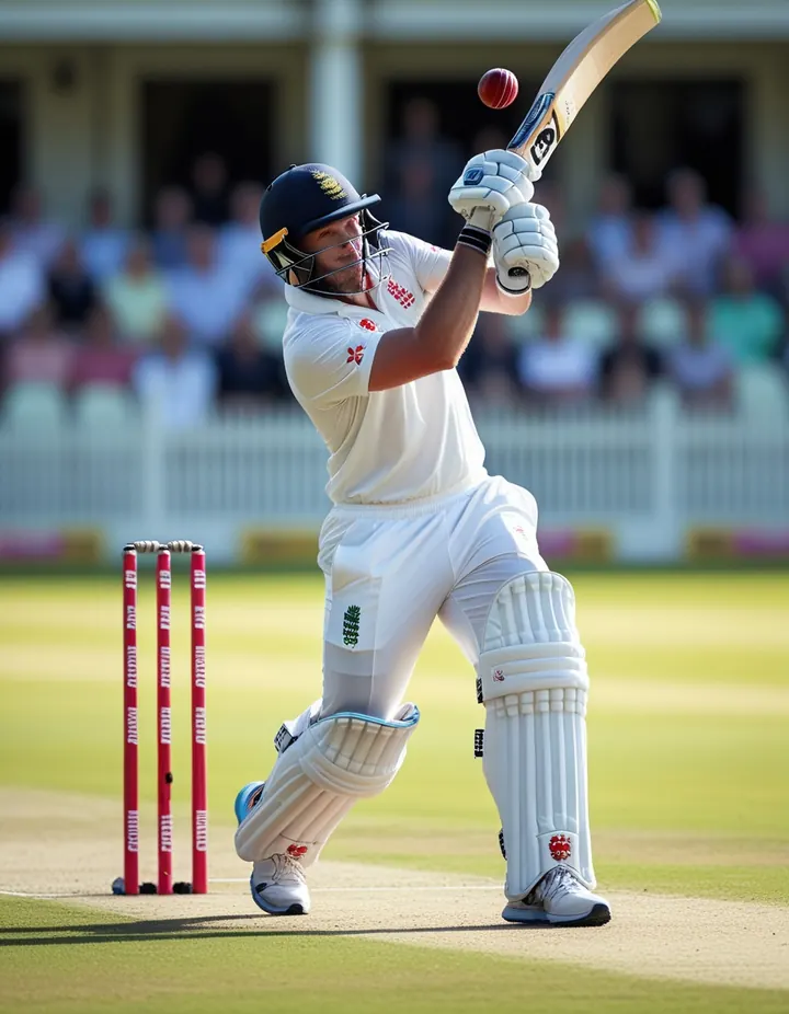 Crypto Betting Sites: A batter in Test whites plays a drive on a sunlit cricket ground A batter in Test whites plays a drive on a sunlit cricket ground
