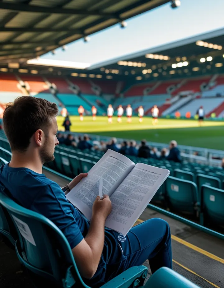 Crypto Betting Sites: A fan reads the small print of a matchday programme in the stands A fan reads the small print of a matchday programme in the stands